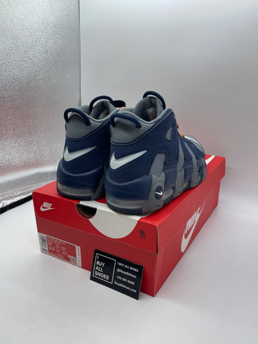 Nike Air More Uptempo Cool Grey Midnight Navy 10 (Moderately Worn Pre-Owned) - Image 5