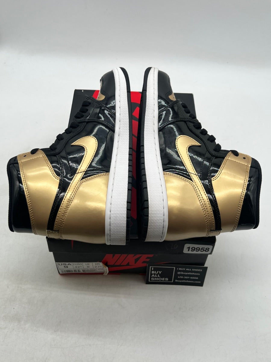 Jordan 1 Retro High NRG Patent Gold Toe 9 (Lightly Worn Pre-Owned) - Image 9