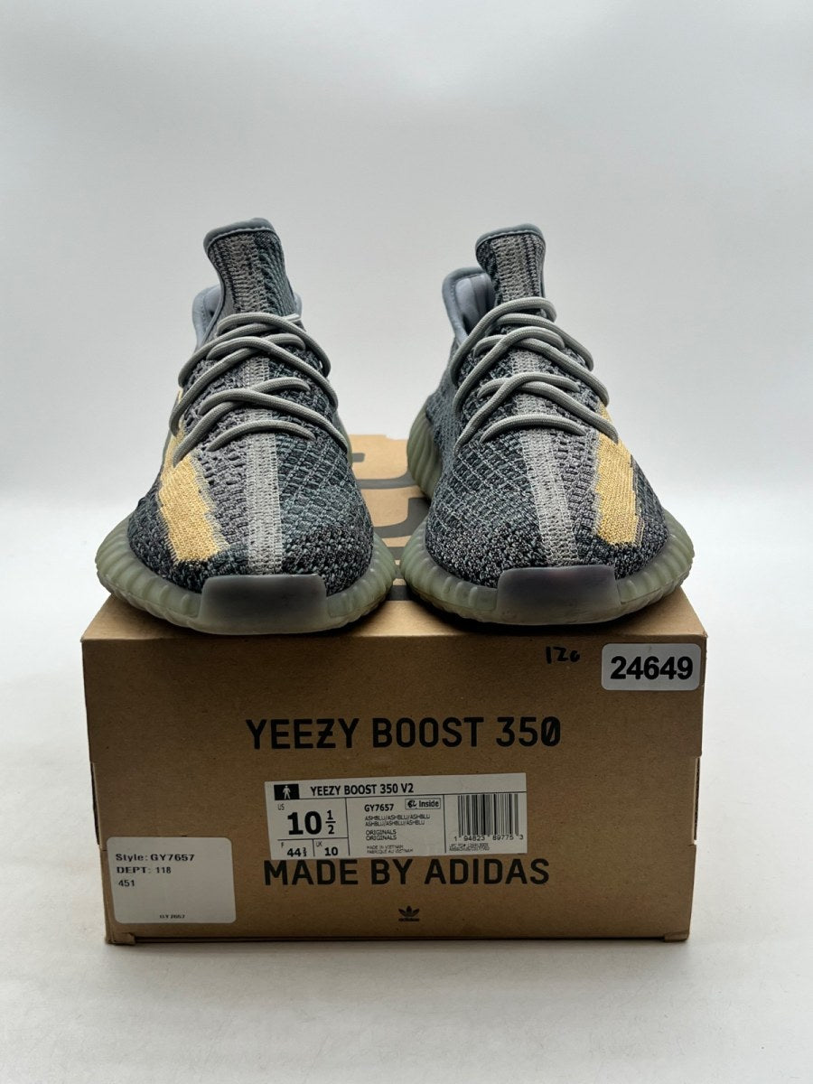 adidas Yeezy Boost 350 V2 Ash Blue 10.5 (Lightly Worn Pre-Owned)adidasAsh Blue/Ash Blue/Ash Blue - Image 2