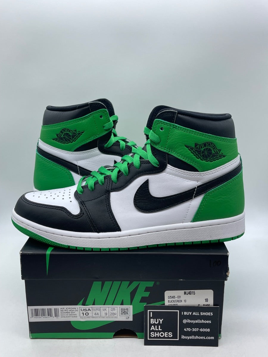 Jordan 1 Retro High OG Lucky Green 10 (Moderately Worn Pre-Owned) - Image 1