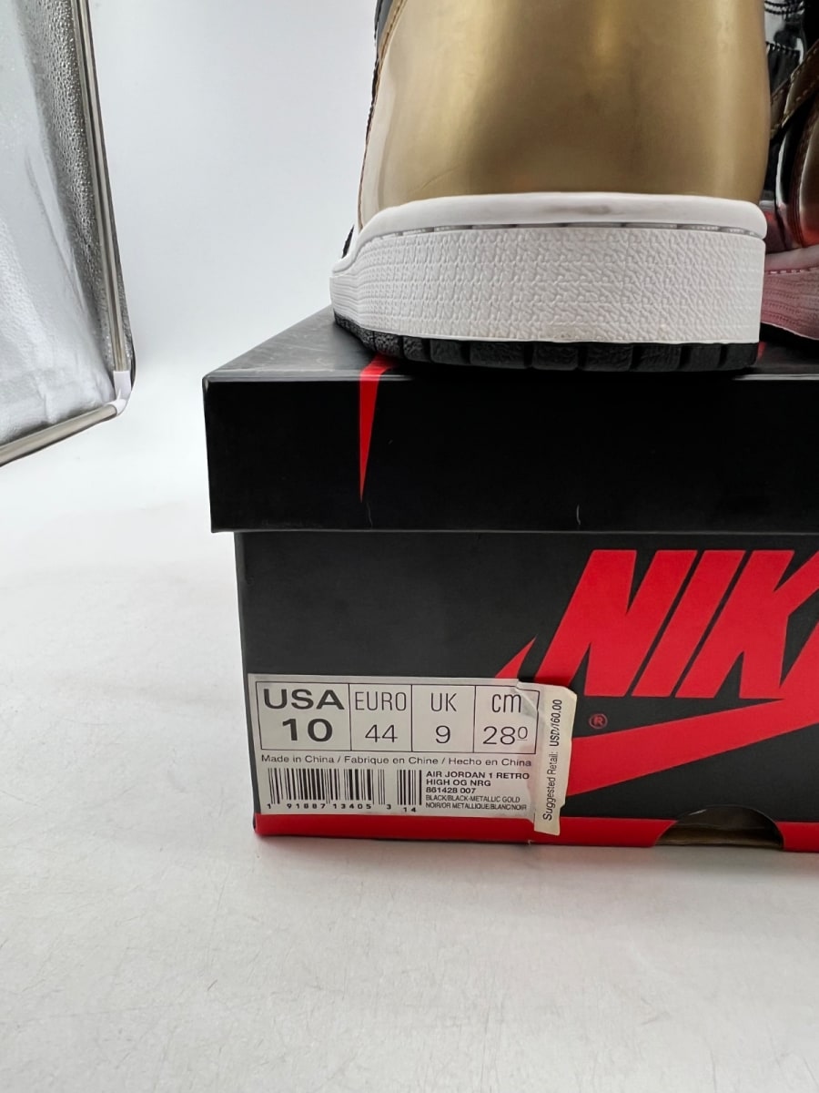 Jordan 1 Retro High NRG Patent Gold Toe 10 (Moderately Worn Pre-Owned) - Image 6