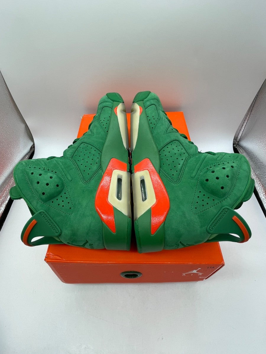 Jordan 6 Retro Gatorade Green 9.5 (Moderately Worn Pre-Owned)JordanPine Green/Orange Blaze-Pine Green - Image 6