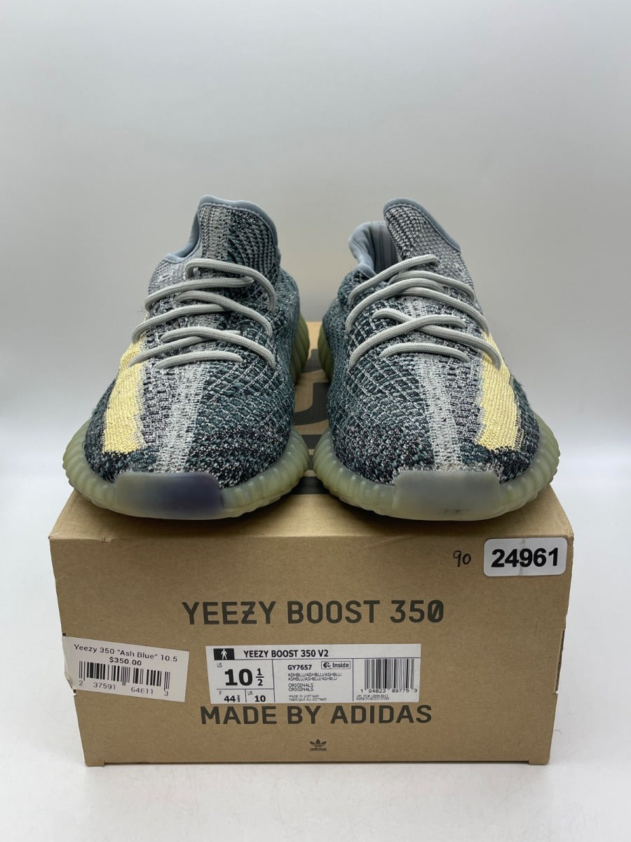adidas Yeezy Boost 350 V2 Ash Blue 10.5 (Moderately Worn Pre-Owned)adidasAsh Blue/Ash Blue/Ash Blue - Image 2