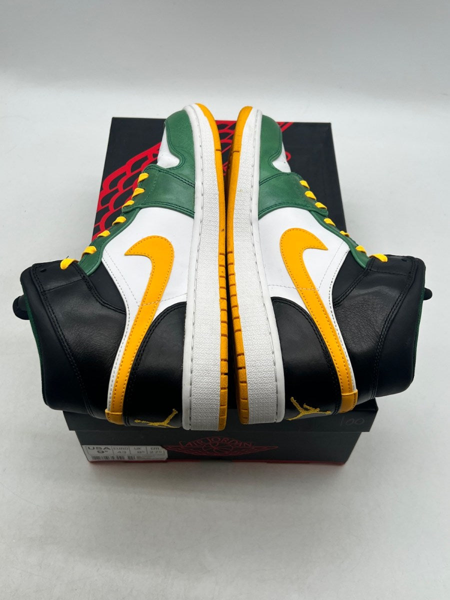 Jordan 1 Mid Retro Sonics 9.5 (Moderately Worn Pre-Owned) - Image 9