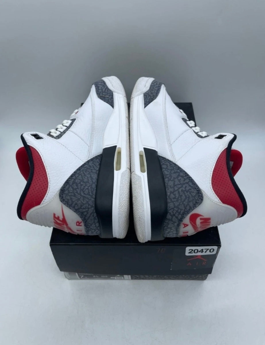 Jordan 3 Retro SE Fire Red Denim (GS) 6Y (Moderately Worn Pre-Owned)JordanWhite/Fire Red-Black - Image 4