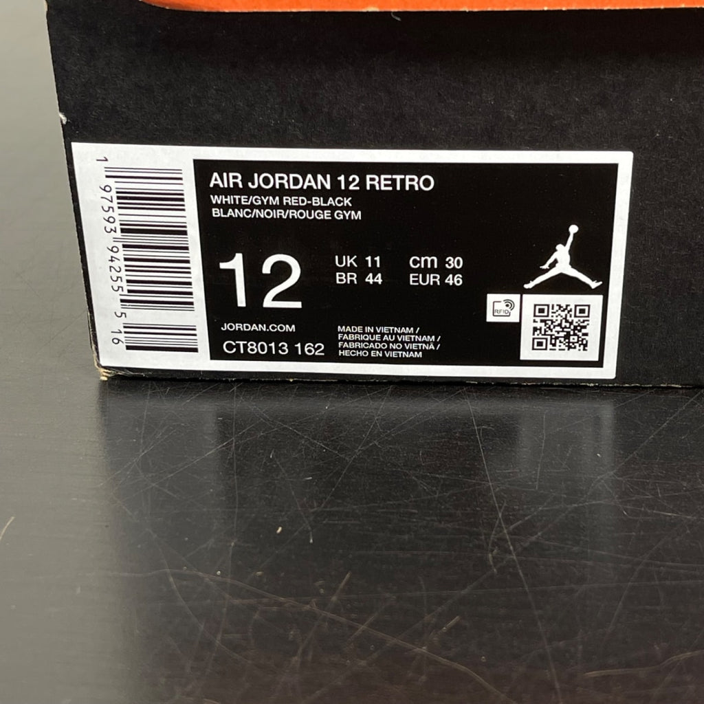 Jordan 12 Retro Taxi Flip 12 (Moderately Worn Pre-Owned)JordanWhite/Gym Red/Black - Image 7