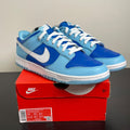 Nike Dunk Low Retro QS Argon (2022) 10 (Moderately Worn Pre-Owned)NikeFlash/White-Argon Blue-Flash - Image 1