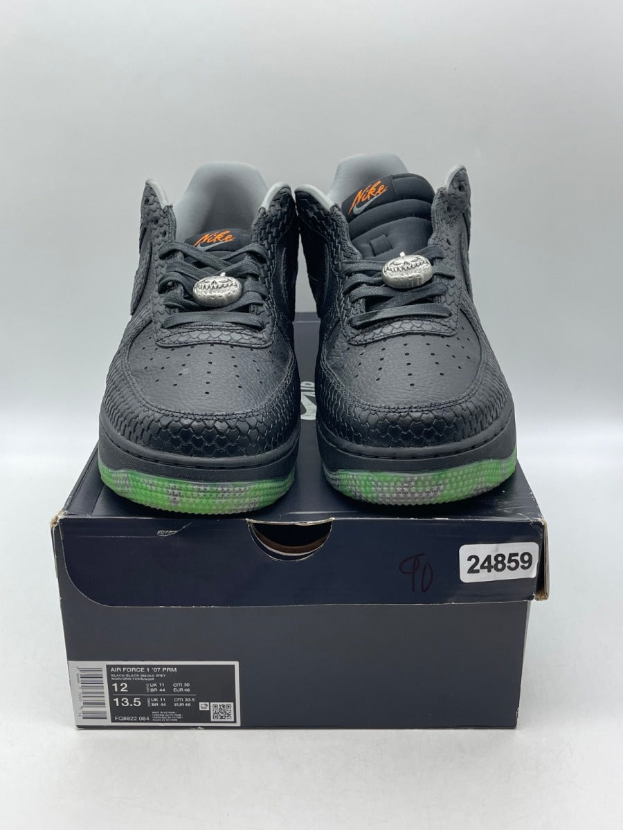 Nike Air Force 1 Low PRM Halloween (2023) 12 (Moderately Worn Pre-Owned)NikeBlack/Black-Smoke Grey-Campfire Orange-Green - Image 3