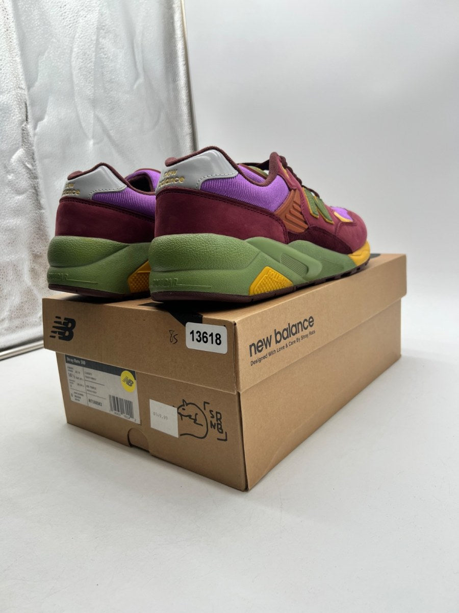 New Balance 580 Stray Rats Maroon Purple 10.5 (Lightly Worn Pre-Owned)New BalanceBurgundy/Mystic Purple - Image 3