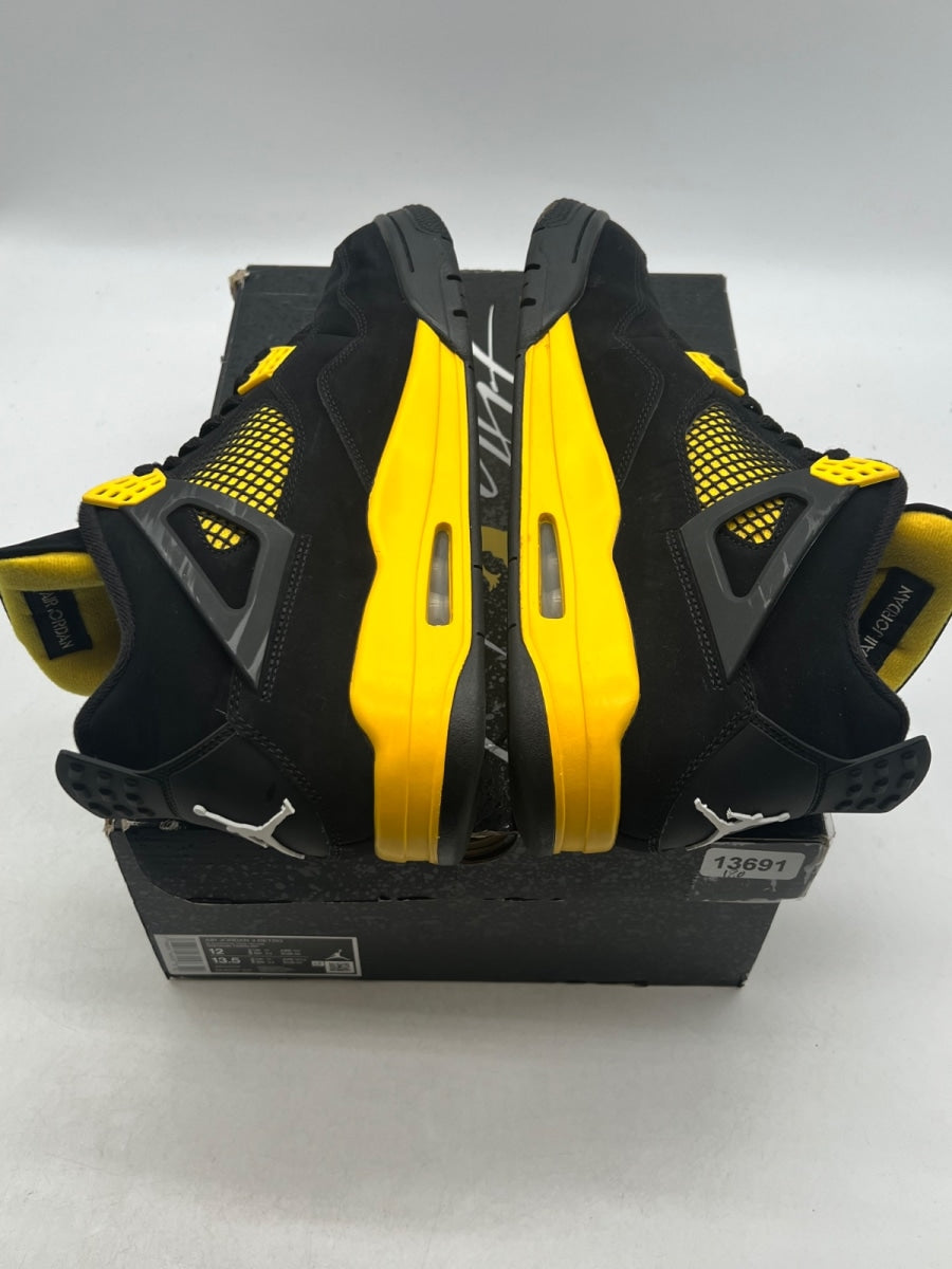 Jordan 4 Retro Thunder (2023) 12 (Lightly Worn Pre-Owned)JordanBlack/Tour Yellow - Image 9