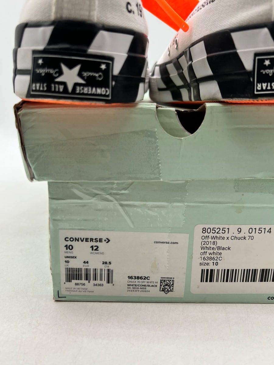 Converse Chuck Taylor All Star 70 Hi Off-White 10 (Lightly Worn Pre-Owned) - Image 5