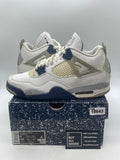Jordan 4 Retro Midnight Navy 8 (Heavily Worn Pre-Owned) - Image 1