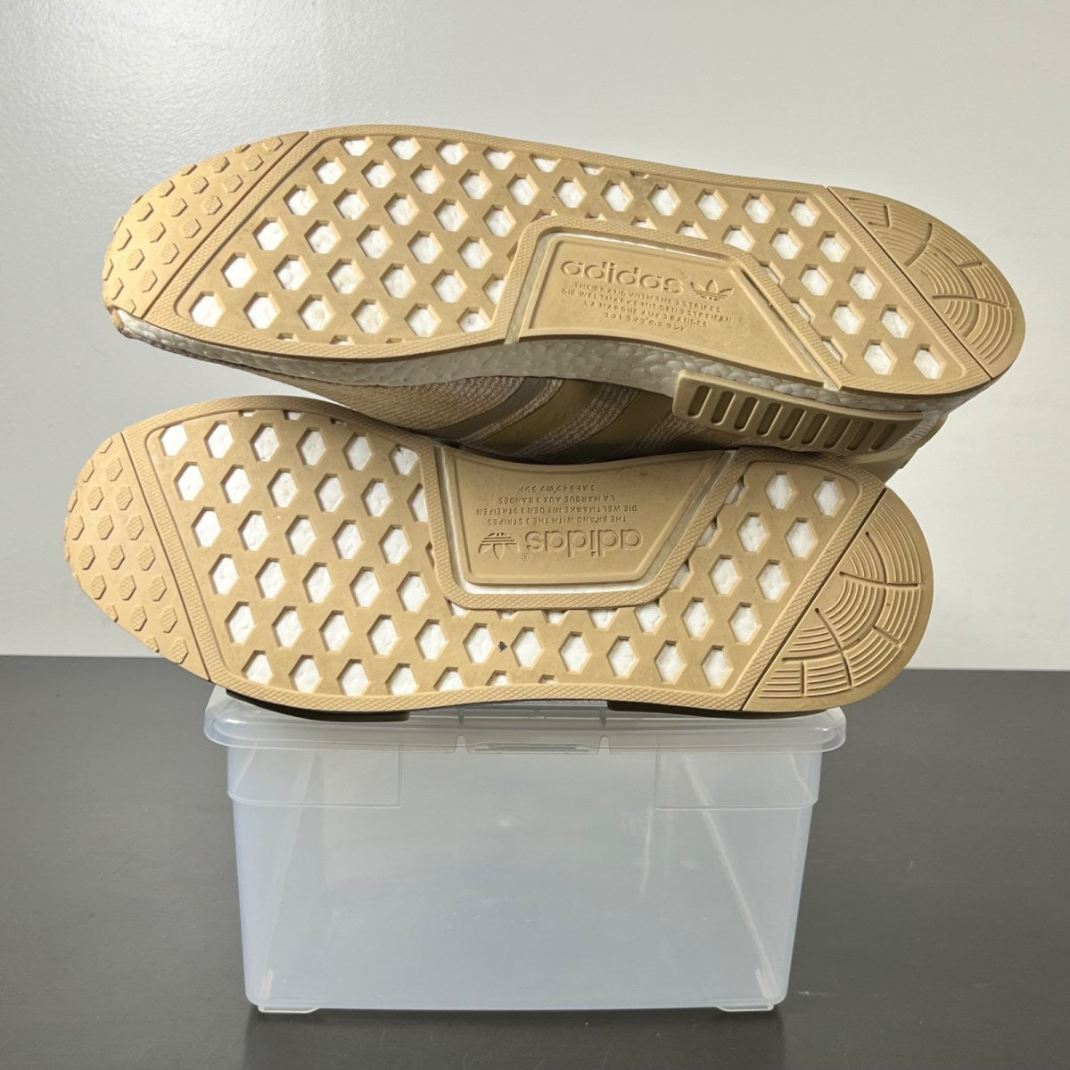 adidas NMD R1 Linen Khaki 13 (Lightly Worn Pre-Owned)adidasLinen Khaki/Linen Khaki/Off White - Image 5