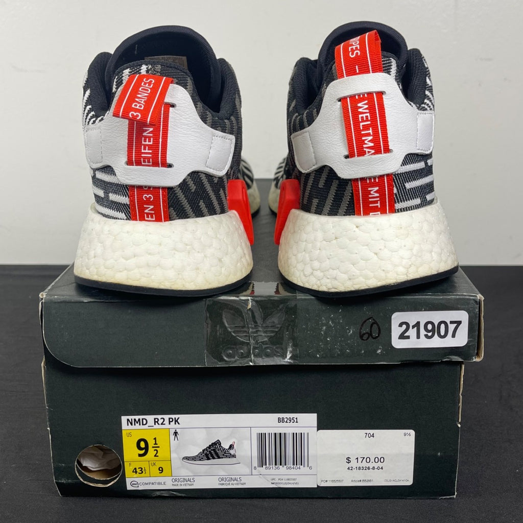 adidas NMD R2 Black White 9.5 (Moderately Worn Pre-Owned)adidasCore Black/Footwear White - Image 4