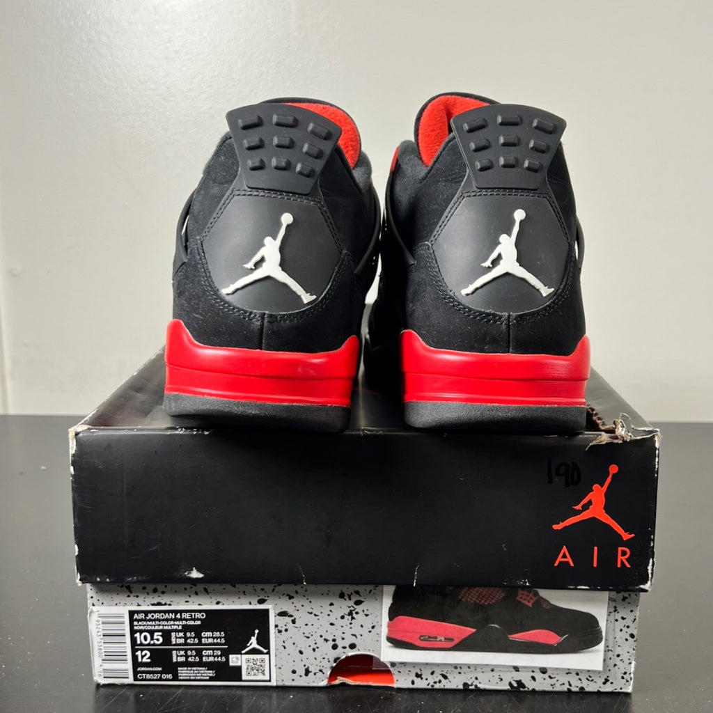 Jordan 4 Retro Red Thunder 10.5 (Lightly Worn Pre-Owned)JordanBlack/Multi-Color-Multi-Color-Crimson - Image 4