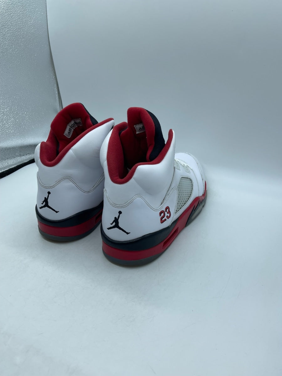 Jordan 5 Retro Fire Red Black Tongue (2013) 13 (Moderately Worn Pre-Owned)JordanWhite/Fire Red-Black - Image 5