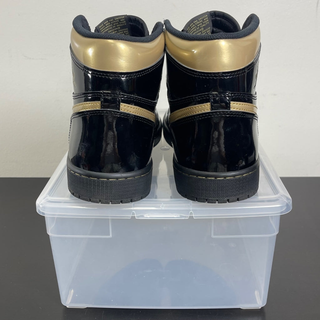 Jordan 1 Retro High Black Metallic Gold (2020) 12 (Moderately Worn Pre-Owned)JordanBlack/Black-Metallic Gold - Image 4