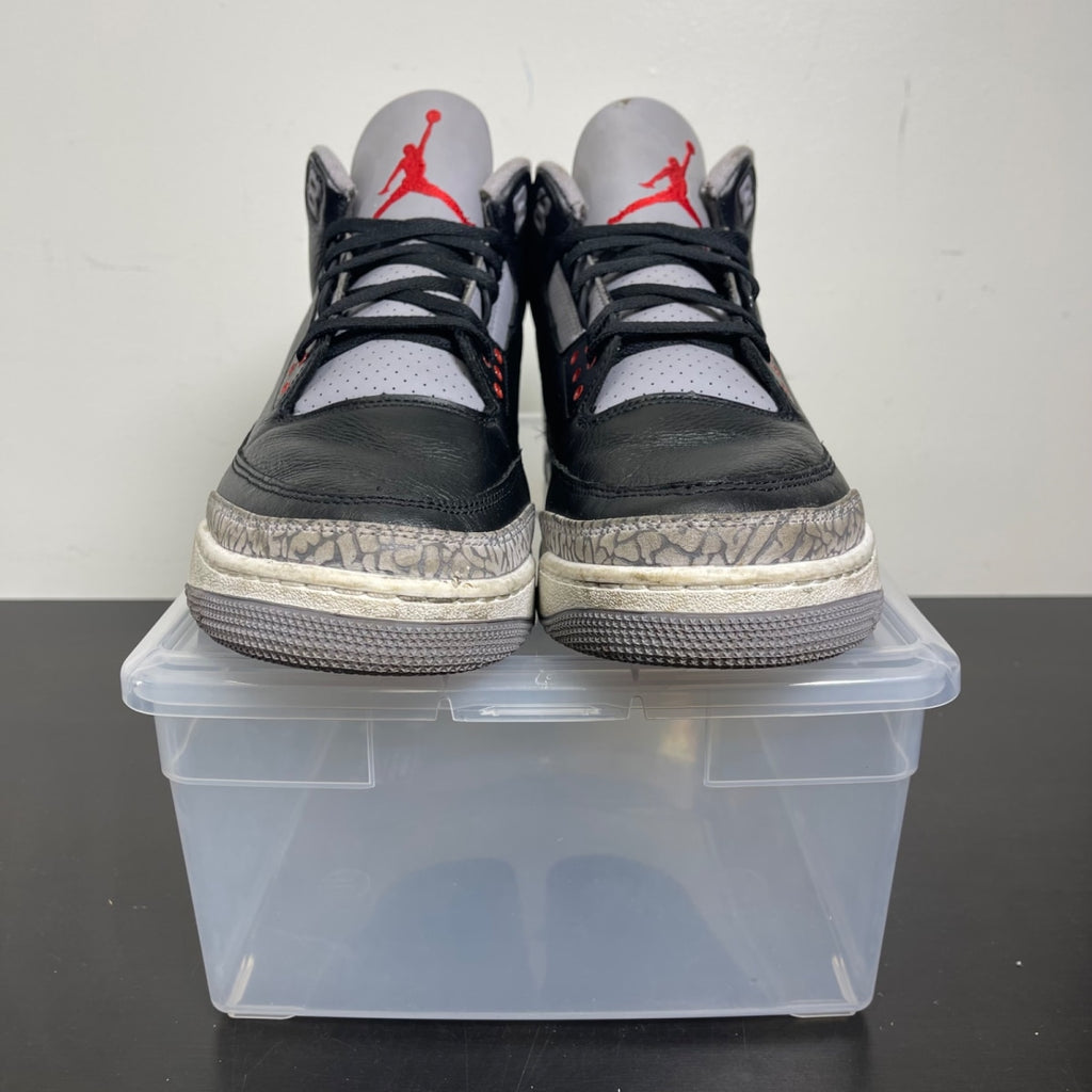 Jordan 3 Retro OG Black Cement (2024) 13 (Moderately Worn Pre-Owned)JordanBlack/Fire Red/Cement Grey/Sail - Image 2