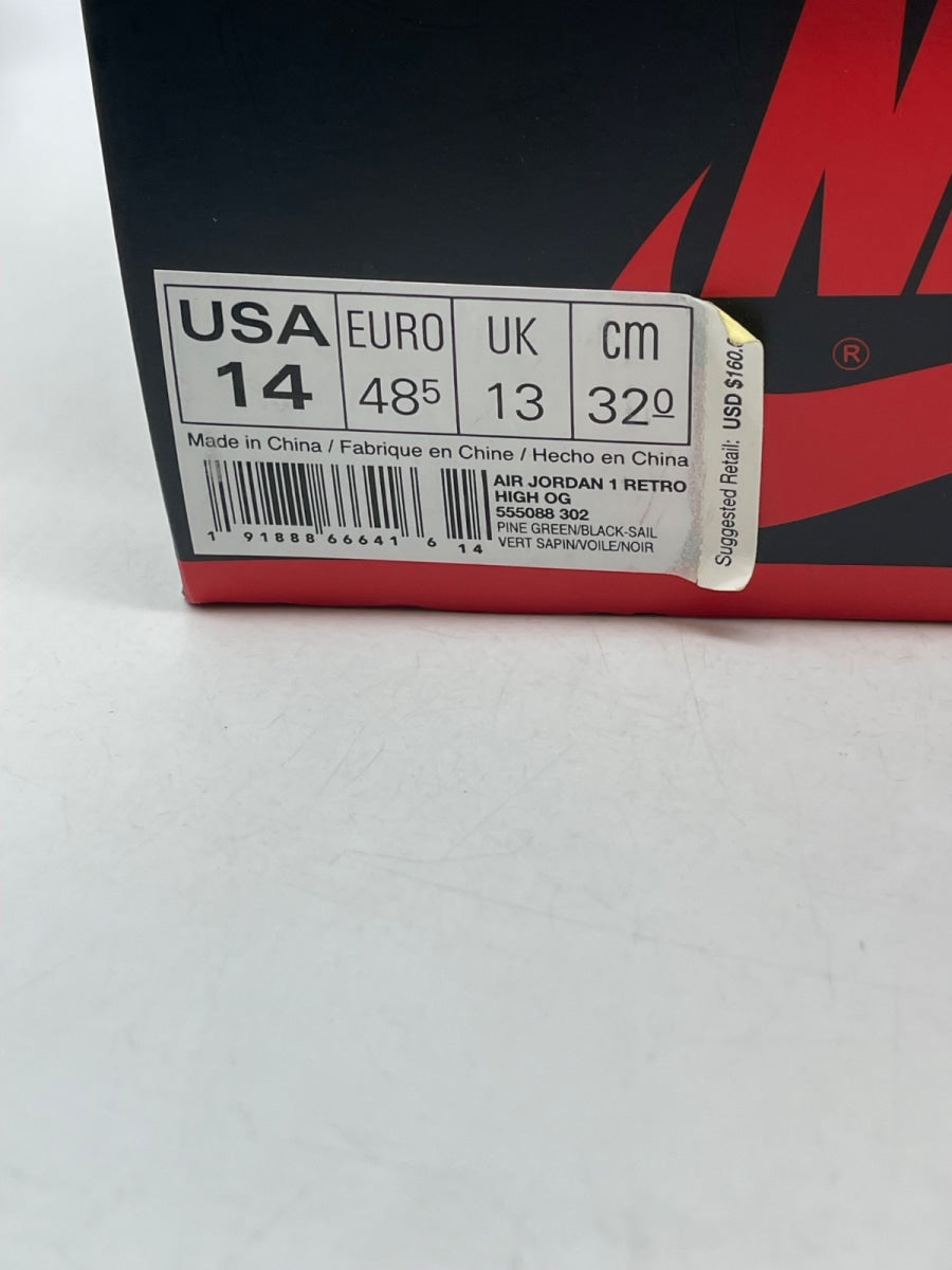 Jordan 1 Retro High Pine Green (Size 14) - Image 9