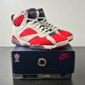 Jordan 7 Retro Trophy Room New Sheriff in Town 8 (Lightly Worn Pre-Owned)JordanObsidian/Dark Obsidian-True Red-Metallic Gold - Image 1