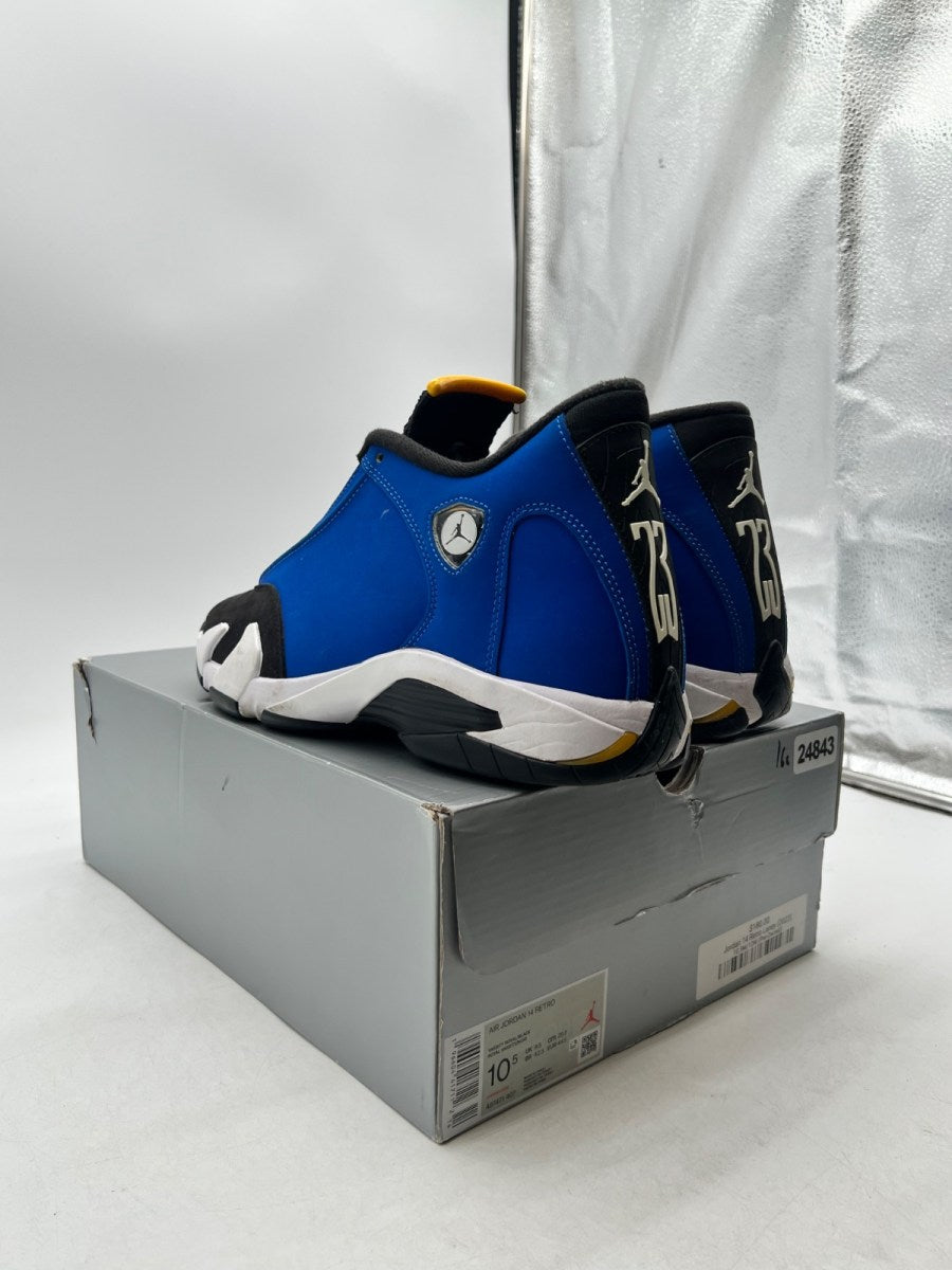 Jordan 14 Retro Laney (2023) 10.5 (Lightly Worn Pre-Owned)JordanVarsity Royal/Black-Varsity Maize-White - Image 4