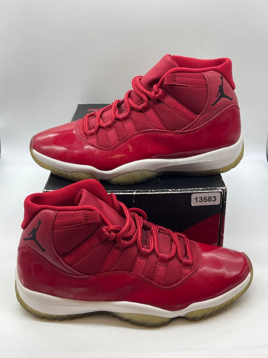 Jordan 11 Retro Win Like 96 10.5 (Moderately Worn Pre-Owned)JordanGym Red/Black-White - Image 1