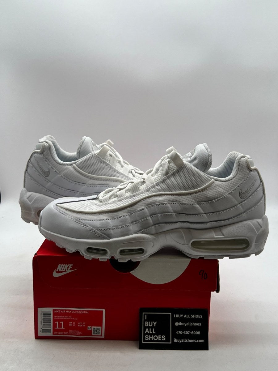 Nike Air Max 95 Essential White Grey Fog 11 (Lightly Worn Pre-Owned) - Image 1