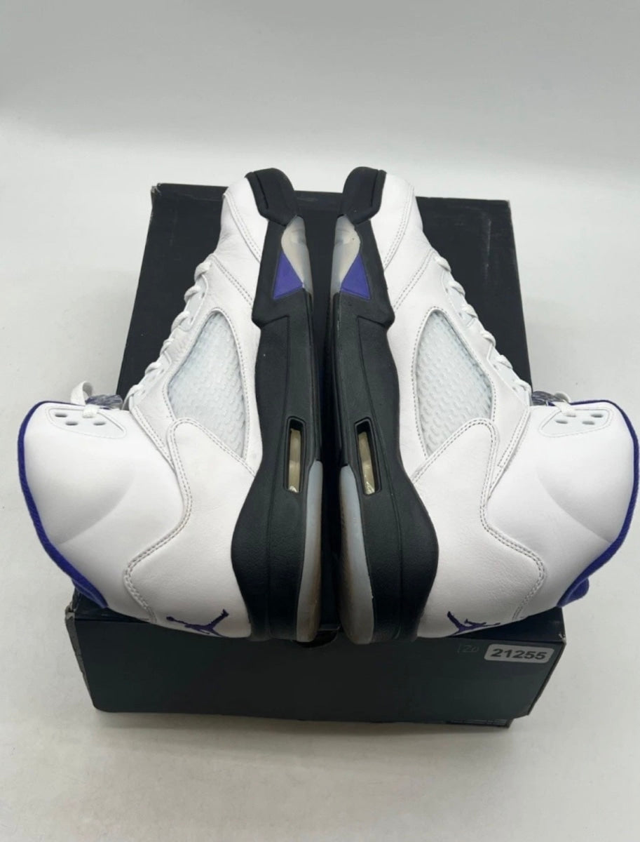 Jordan 5 Retro Dark Concord 13 (Heavily Worn Pre-Owned)JordanWhite/Dark Concord-Black - Image 9