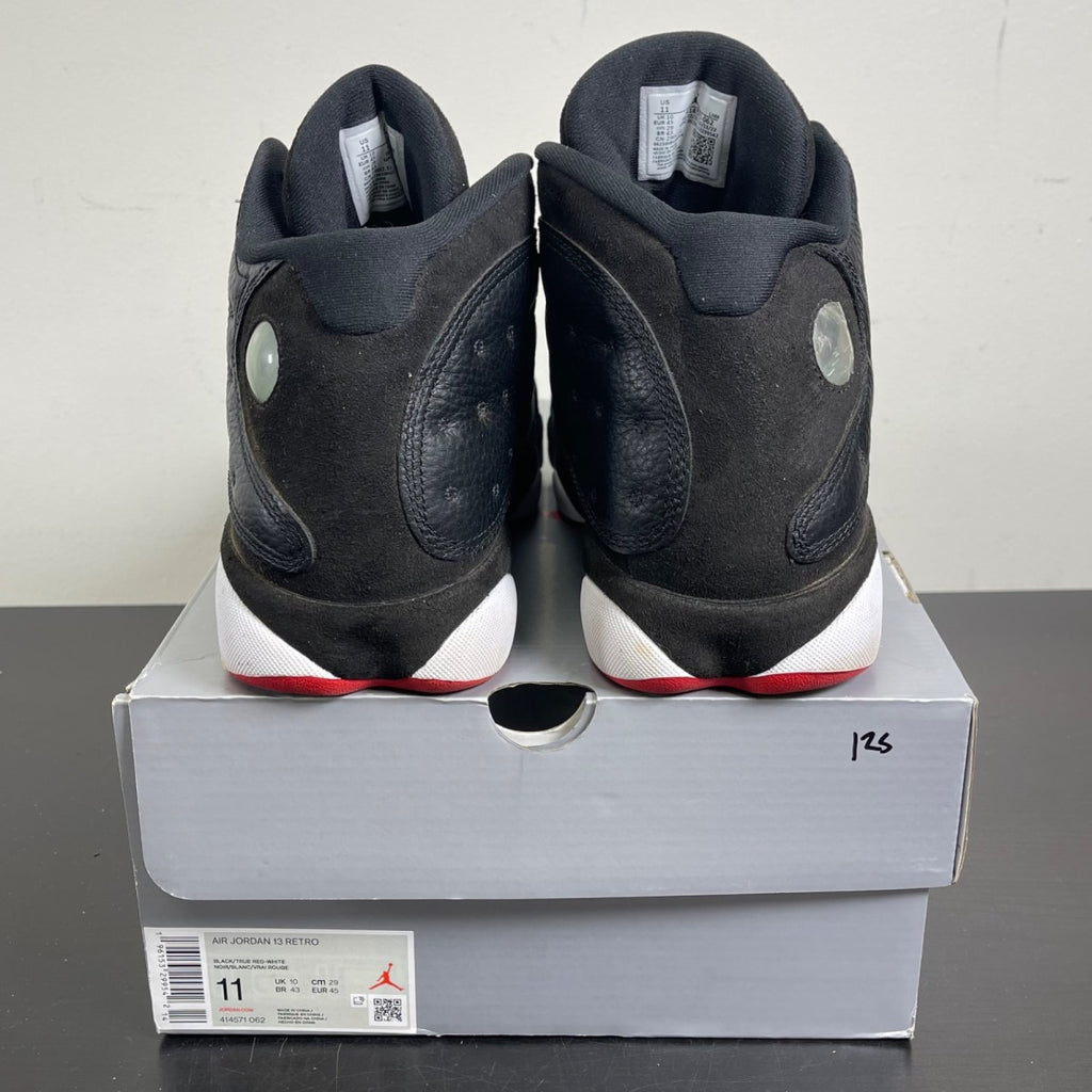Jordan 13 Retro Playoffs (2023) 11 (Moderately Worn Pre-Owned)JordanBlack/Varsity Red-White-Vibrant Yellow - Image 4