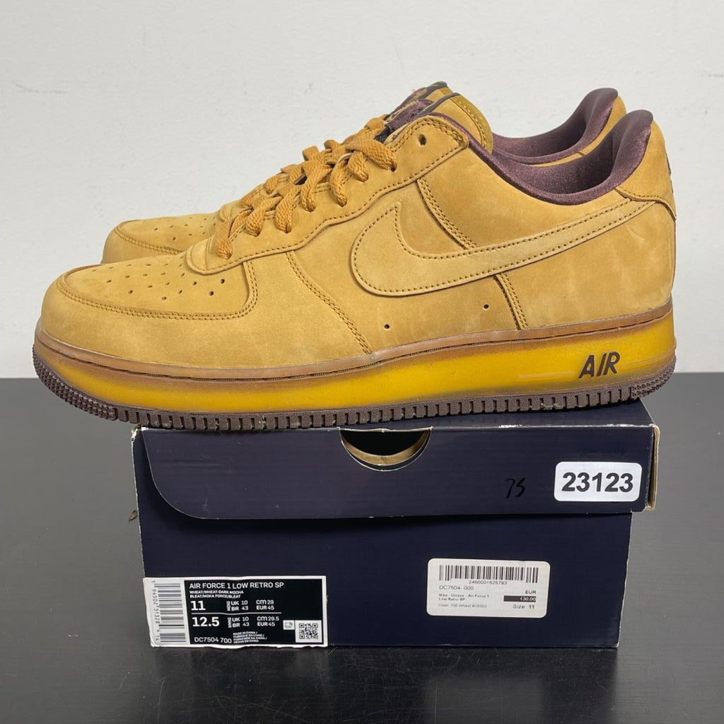 Nike Air Force 1 Low Wheat Dark Mocha 11 (Moderately Worn Pre-Owned)NikeWheat/Wheat-Dark Mocha - Image 3