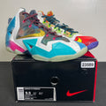 Nike LeBron 11 What the LeBron 9.5 (Moderately Worn Pre-Owned)NikeBlack Lava/Silver Ice-Galaxy Blue - Image 1