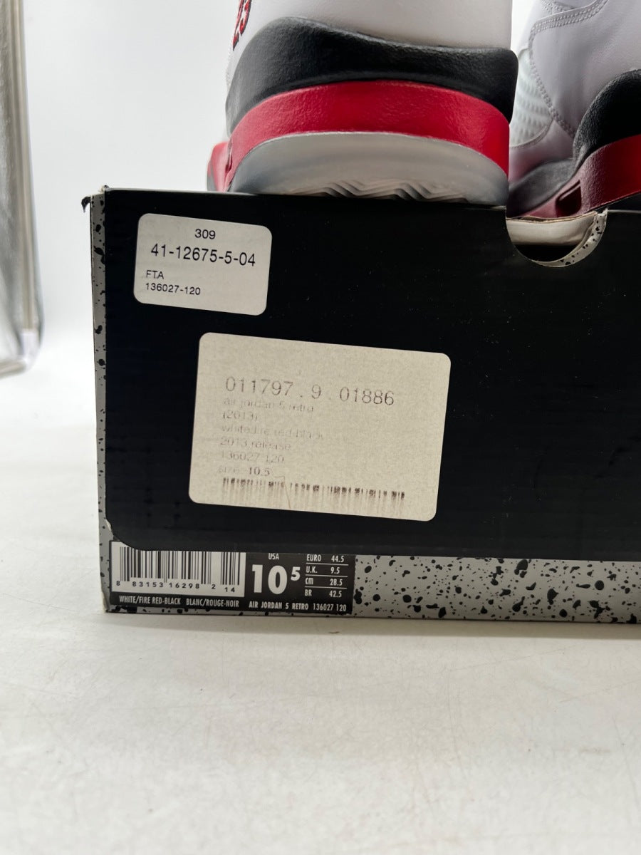 Jordan 5 Retro Fire Red Black Tongue (2013) 10.5 (Lightly Worn Pre-Owned) - Image 6
