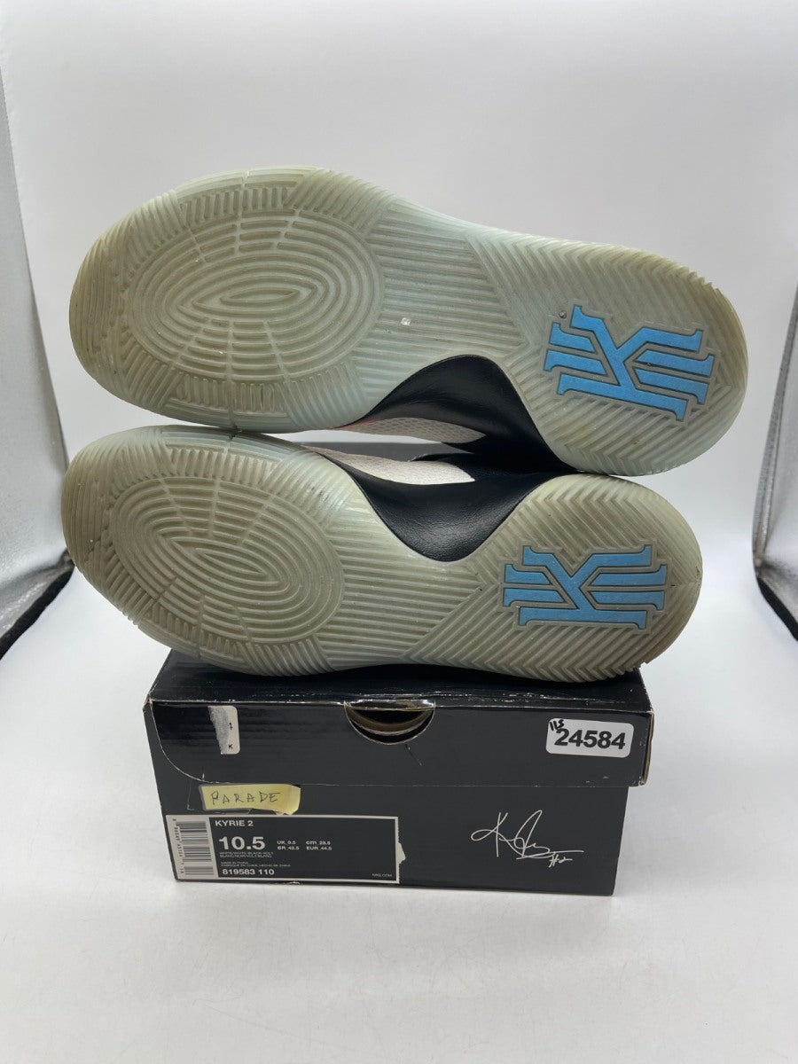 Nike Kyrie 2 Parade 10.5 (Moderately Worn Pre-Owned)NikeWhite/Black-Volt - Image 7