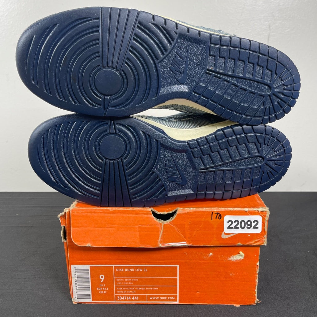 Nike Dunk Low CL Denim 9 (Moderately Worn Pre-Owned)NikeDenim/Denim/White - Image 5