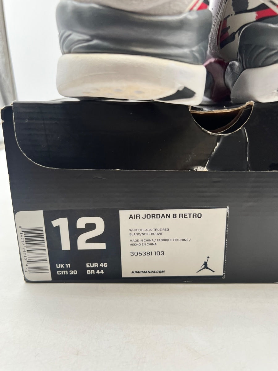 Jordan 8 Retro Bugs Bunny (2013) 12 (Lightly Worn Pre-Owned)JordanWhite/Hyper Blue-True Red-Flint Grey - Image 6