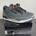 Jordan 3 Retro Fear Pack (2023) 11 (Moderately Worn Pre-Owned)JordanNight Stadium/Total Orange-Black-Flat Pewter-Neutral Grey - Image 1