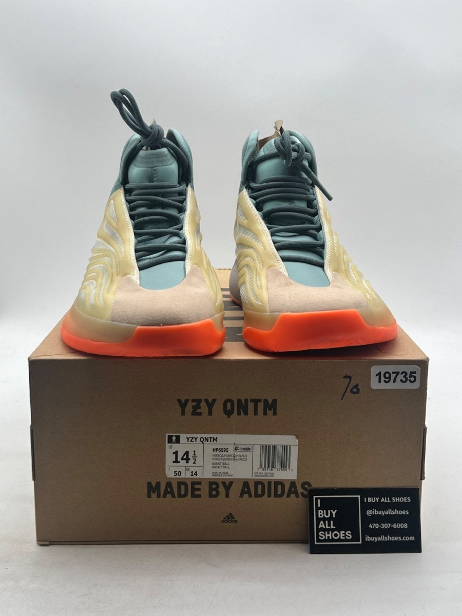 adidas Yeezy QNTM Hi-Res Coral 14.5 (Lightly Worn Pre-Owned) - Image 2