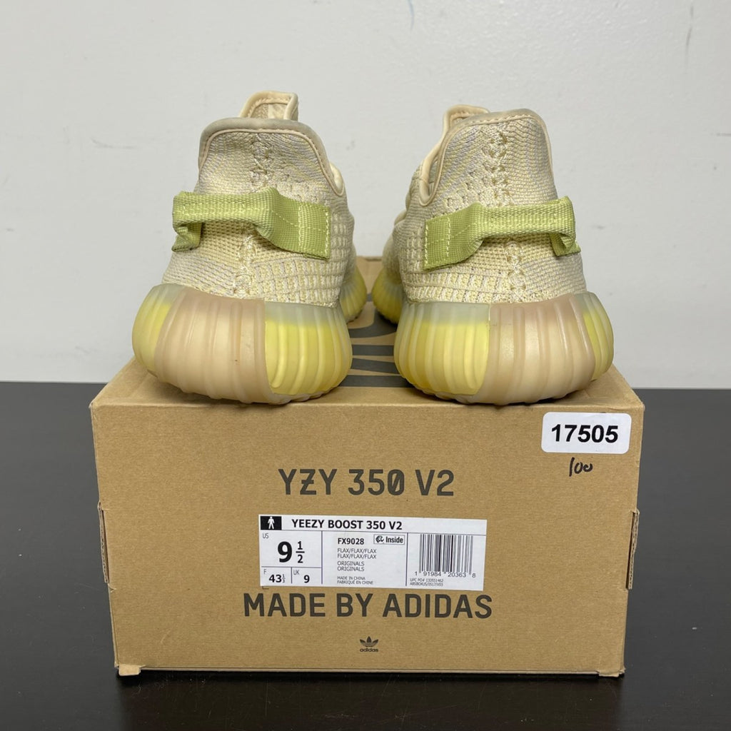 adidas Yeezy Boost 350 V2 Flax 9.5 (Moderately Worn Pre-Owned)adidasFlax/Flax/Flax - Image 4
