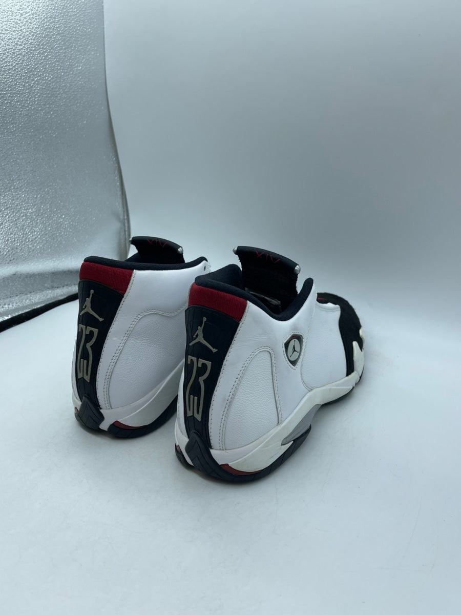Jordan 14 Retro Black Toe (2014) 10.5 (Moderately Worn Pre-Owned)JordanWhite/Black-Varsity Red-Metallic Silver - Image 5