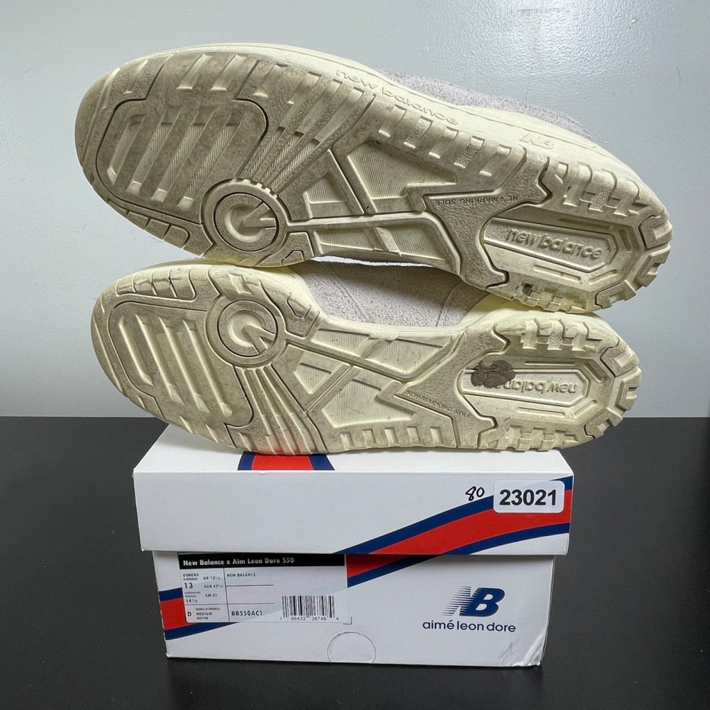 New Balance 550 Aime Leon Dore Grey Suede 13 (Moderately Worn Pre-Owned)New BalanceGrey/White/Blue - Image 5