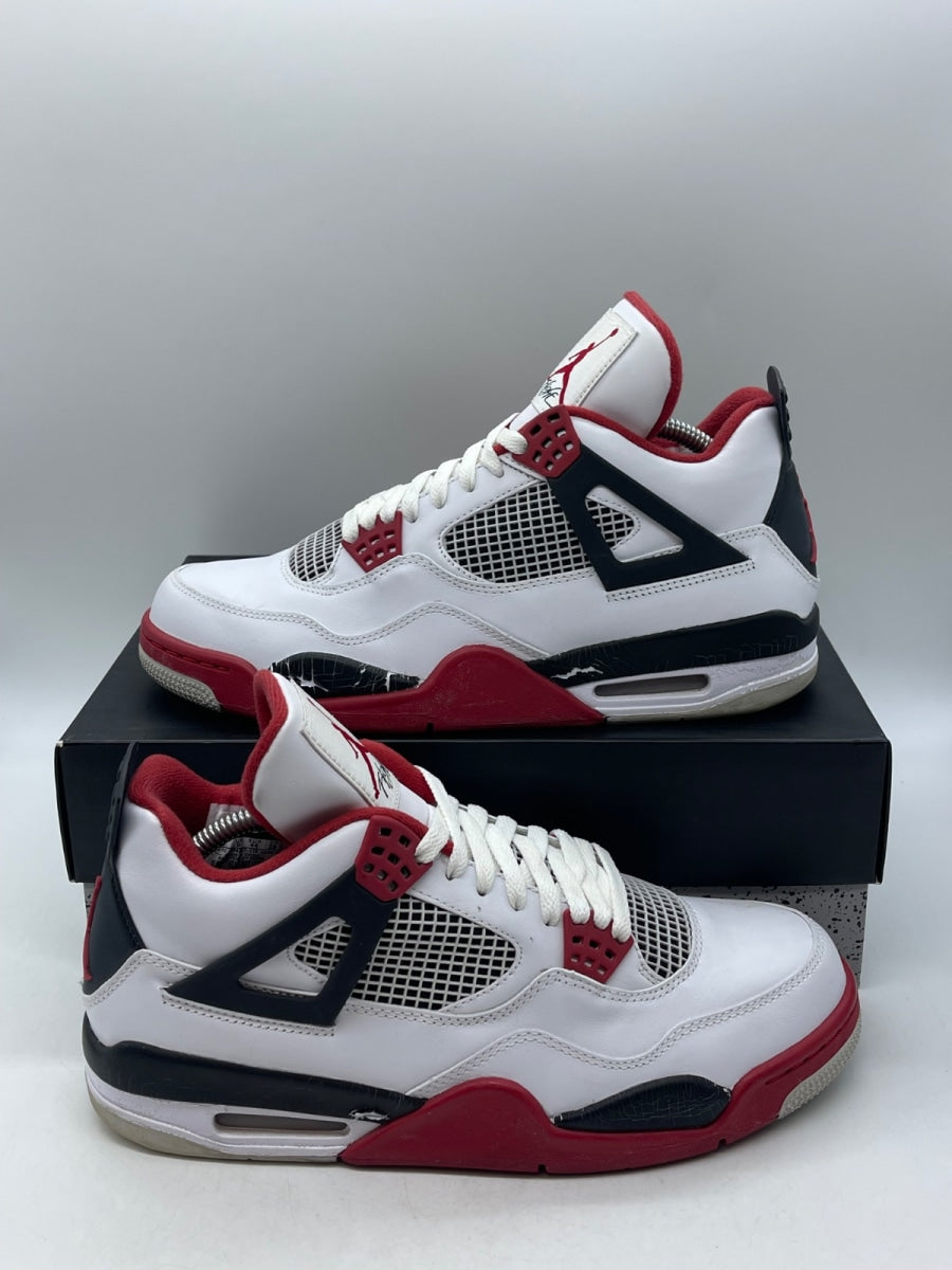 Jordan 4 Retro Fire Red (2012) 10 (Moderately Worn Pre-Owned)JordanWhite/Varsity Red-Black - Image 1