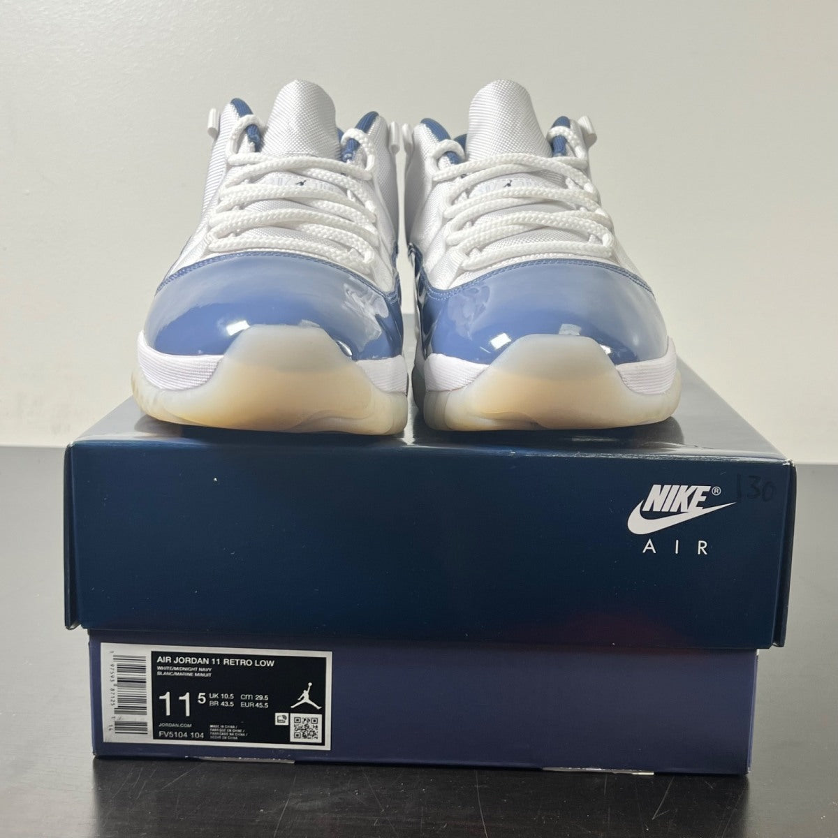 Jordan 11 Retro Low Diffused Blue 11.5 (Lightly Worn Pre-Owned)JordanWhite/Midnight Navy/Diffused Blue/Football Grey - Image 2