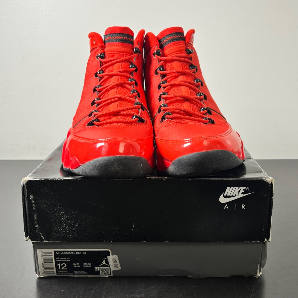 Jordan 9 Retro Chile Red 12 (Lightly Worn Pre-Owned)JordanChile Red/Black - Image 2