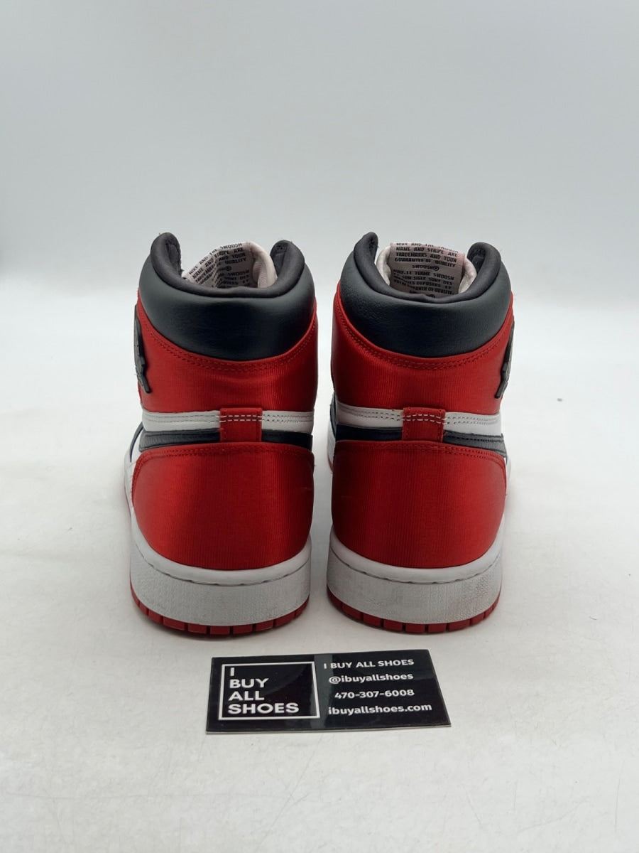 Jordan 1 Retro High Satin Black Toe (Women's) 11W (Moderately Worn Pre-Owned) - Image 3