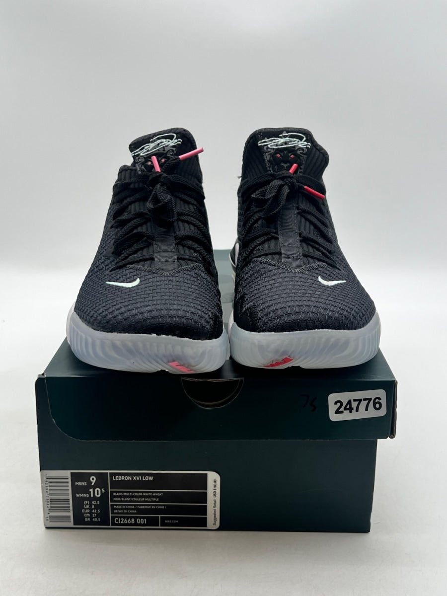 Nike LeBron 16 Low Black Wheat Soundtrack 9 (Lightly Worn Pre-Owned)NikeBlack/Multi-Color-White-Wheat - Image 2