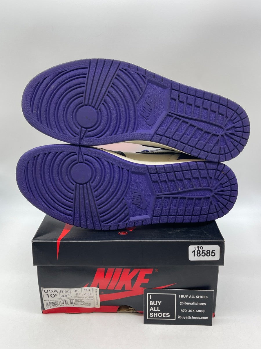 Jordan 1 Retro High Court Purple 10.5 (Heavily Worn Pre-Owned) - Image 7