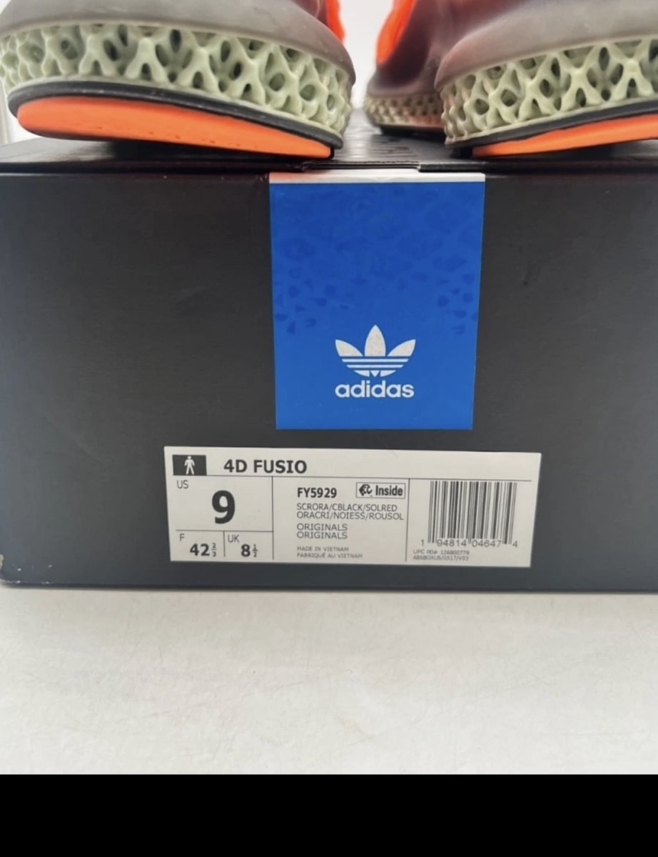 adidas 4D Fusio Screaming Orange 9 (Lightly Worn Pre-Owned)adidasScreaming Orange/Core Black/Solar Red - Image 6