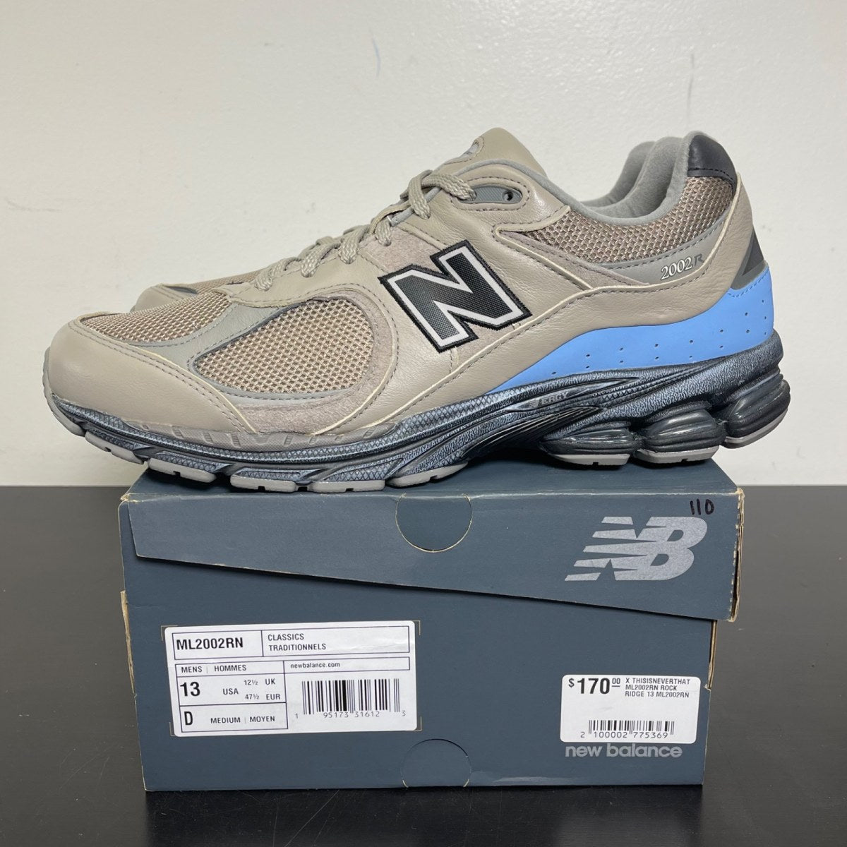 New Balance 2002R thisisneverthat Light Brown 13 (Moderately Worn Pre-Owned)New BalanceLight Brown/Black - Image 3