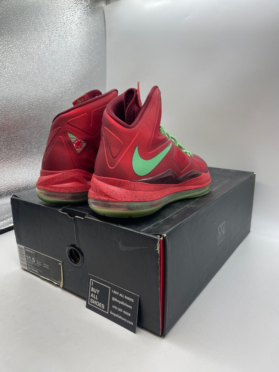 Nike LeBron X Christmas 11.5 (Heavily Worn Pre-Owned) - Image 5