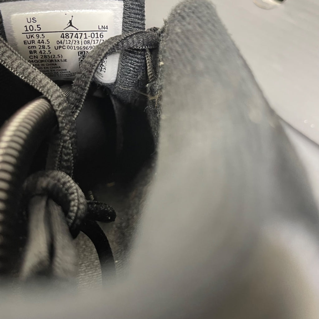 Jordan 14 Retro Black White 10.5 (Moderately Worn Pre-Owned)JordanBlack/Black/White/University Red - Image 6